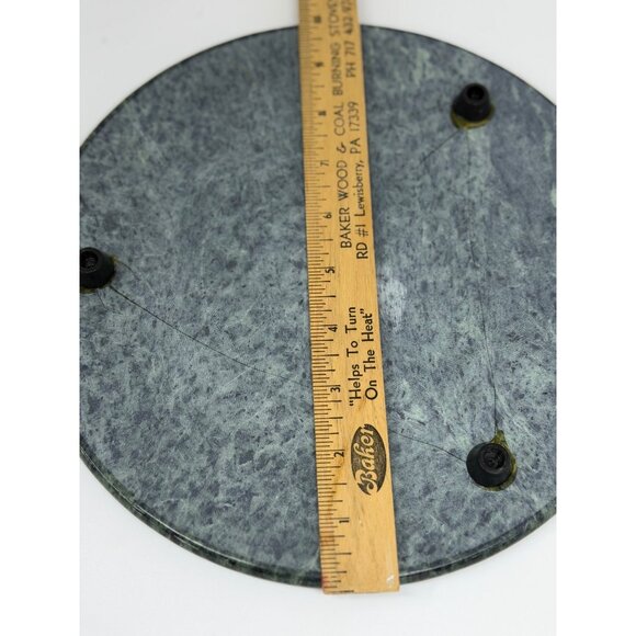 VTG Godinger Green Marble Cheese Board Cutting Tray 10" Silver Grape Accent - Picture 6 of 6